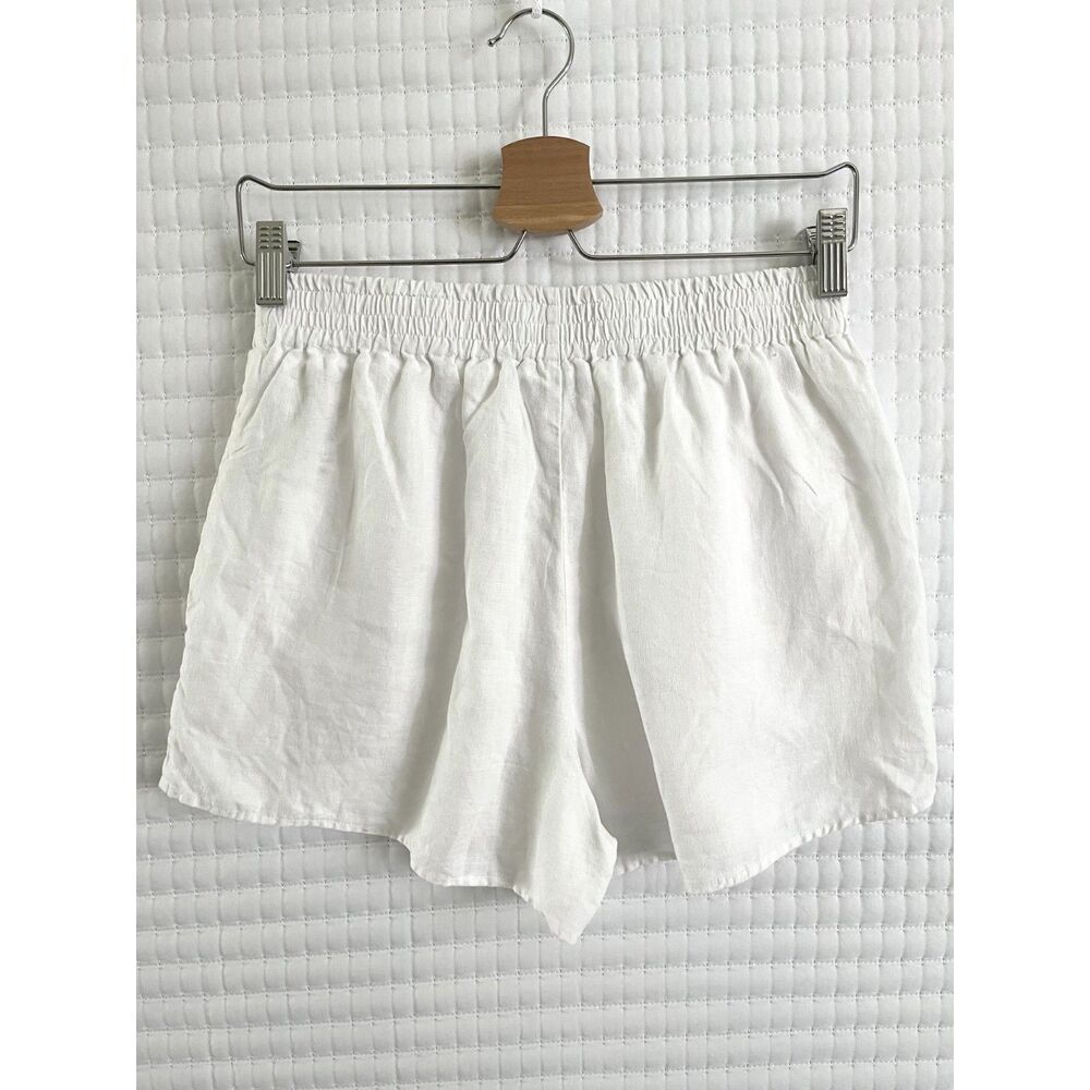Wilfred White Linen Shorts Size S Pull On Lightweight with Pockets Casual